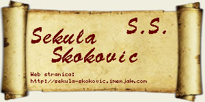 Sekula Skoković vizit kartica